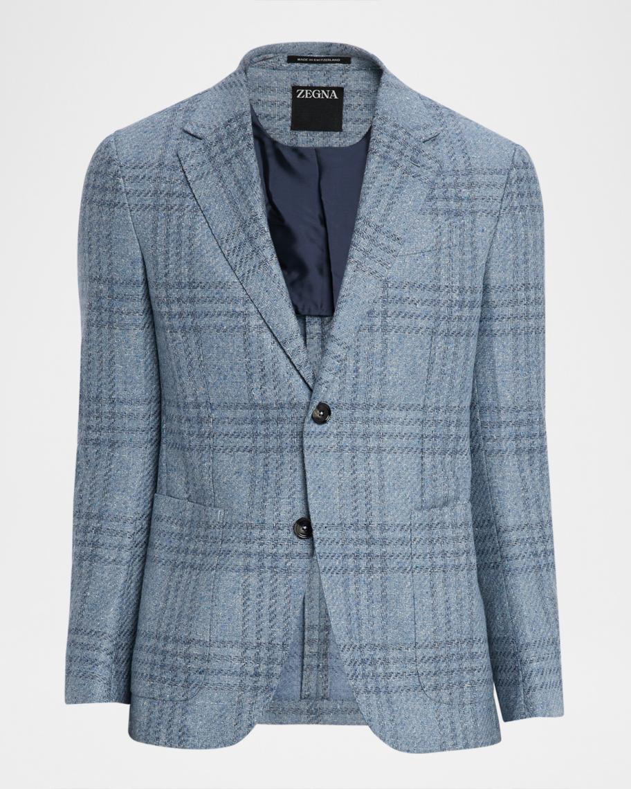 ZEGNA Men's Maxi-Plaid Woven Patch-Pocket Sport Coat | Neiman Marcus