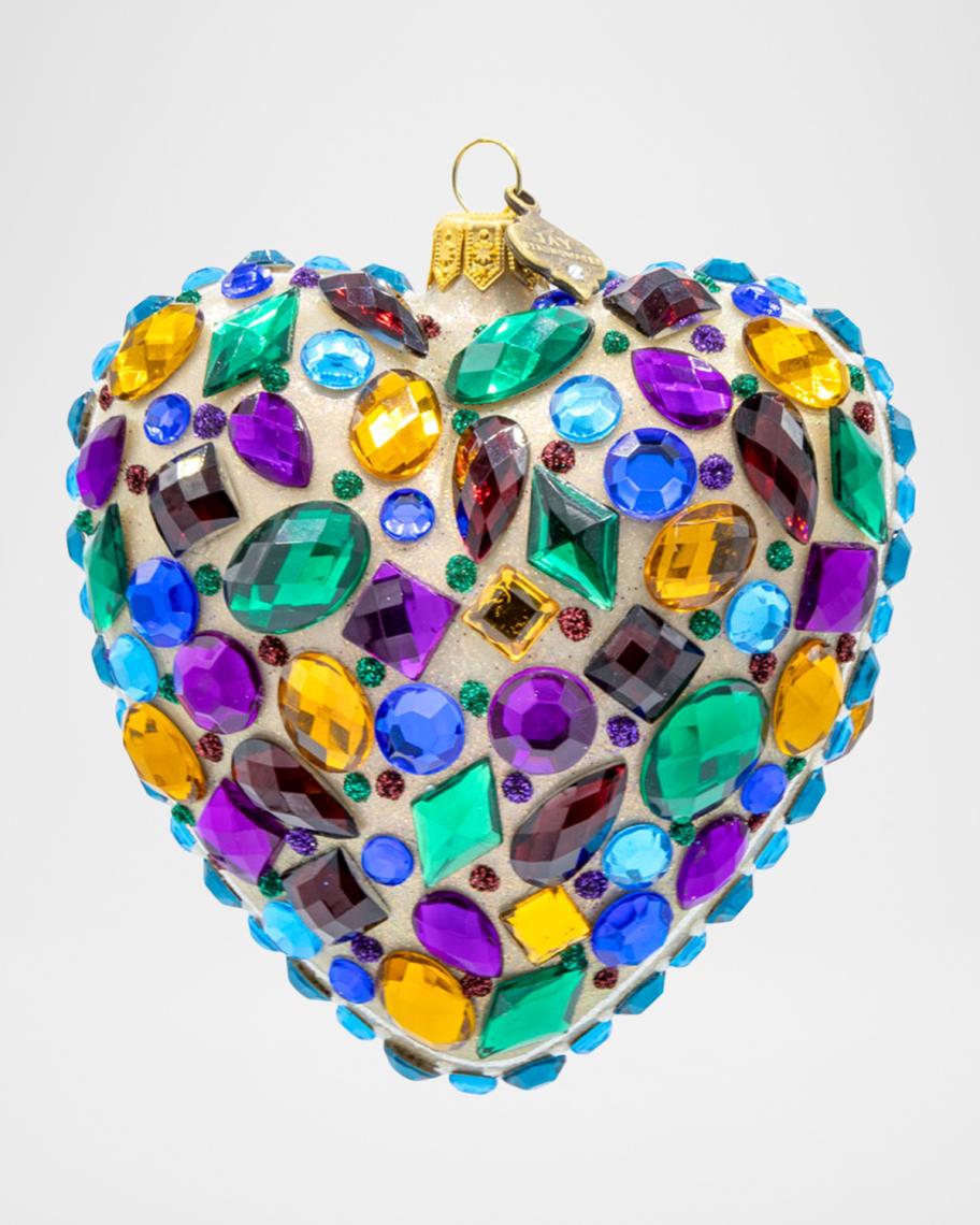 Jay Strongwater Bejeweled Heart Christmas Ornament | Neiman Marcus