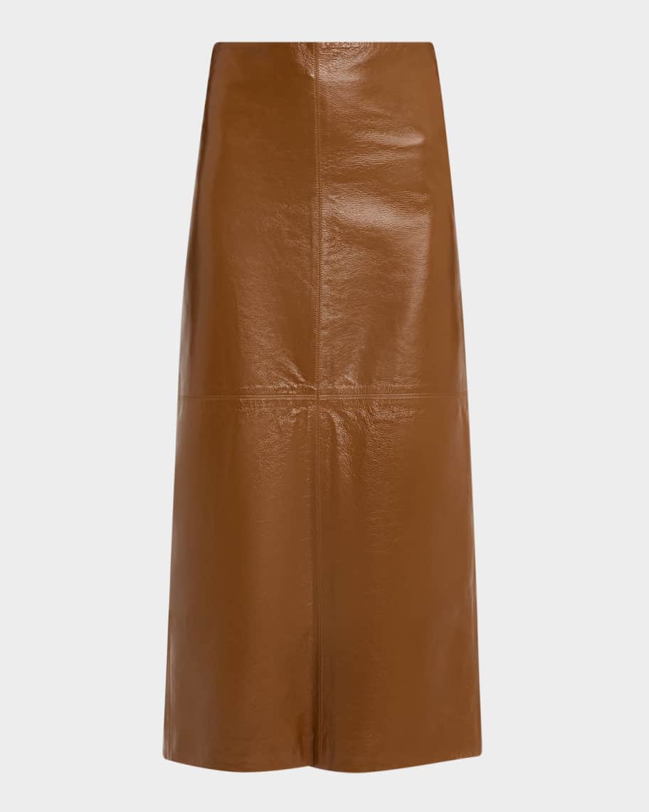 A.L.C. Marta Leather Midi Skirt