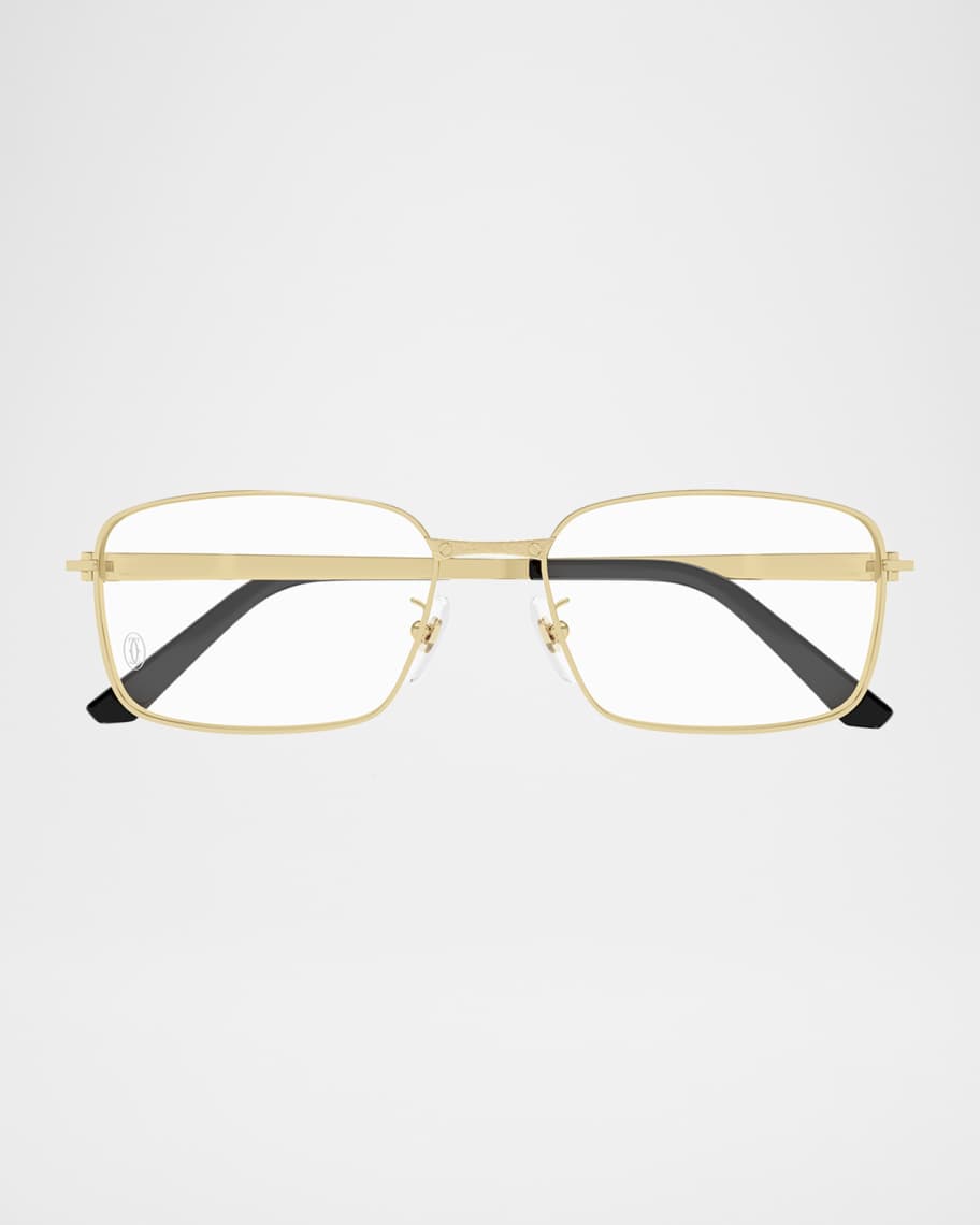 Cartier Men's CT0555OA Titanium Rectangle Optical Frames | Neiman