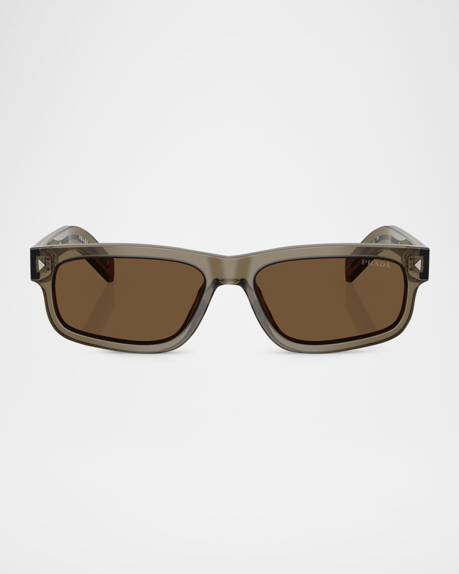 Prada Men's PR B11SF Rectangular Sunglasses | Neiman Marcus