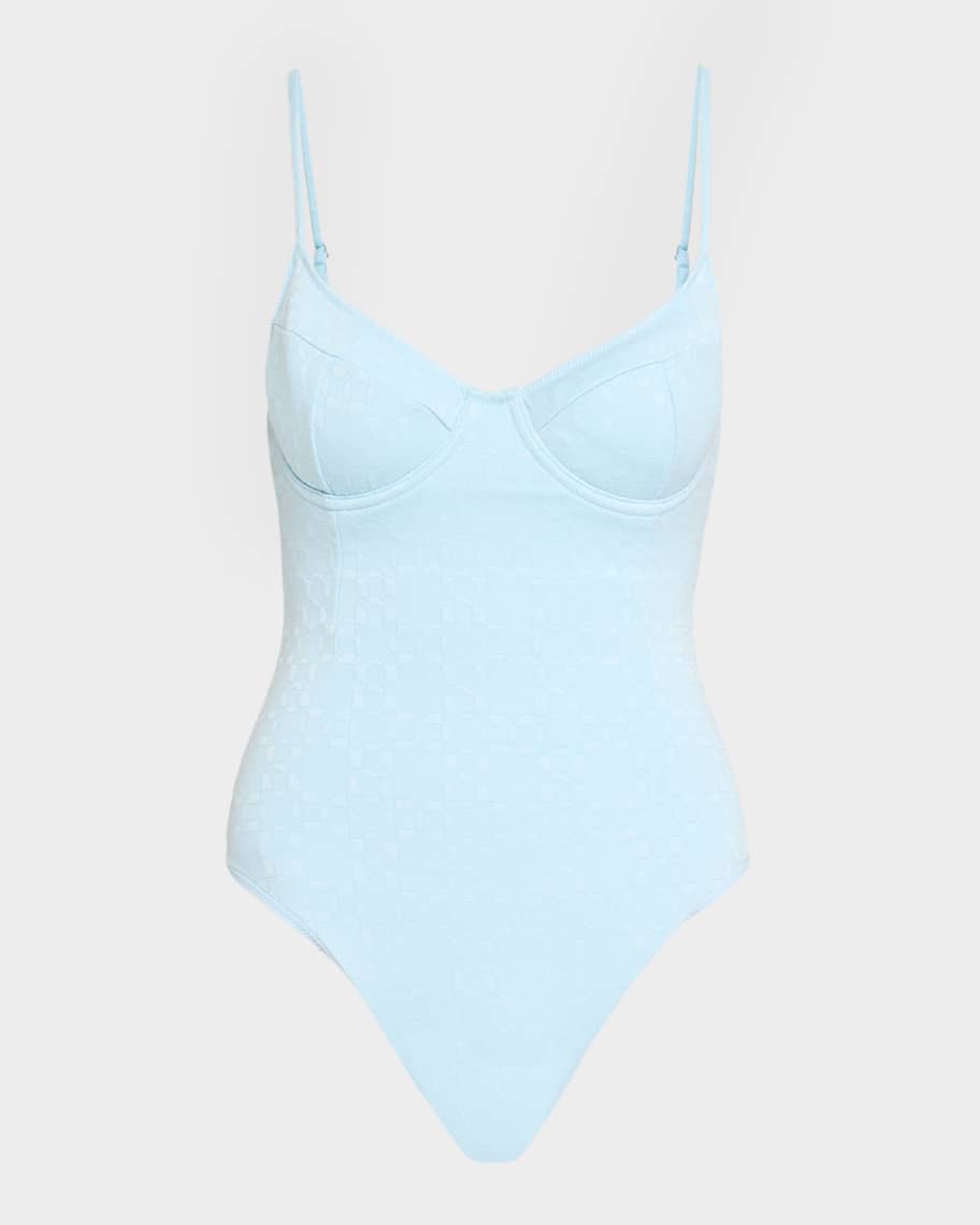 Roem[ロエム] Bustier Matching Mini One Piece SIMKHAI Demi Bustier One-Piece Swimsuit | Neiman Marcus