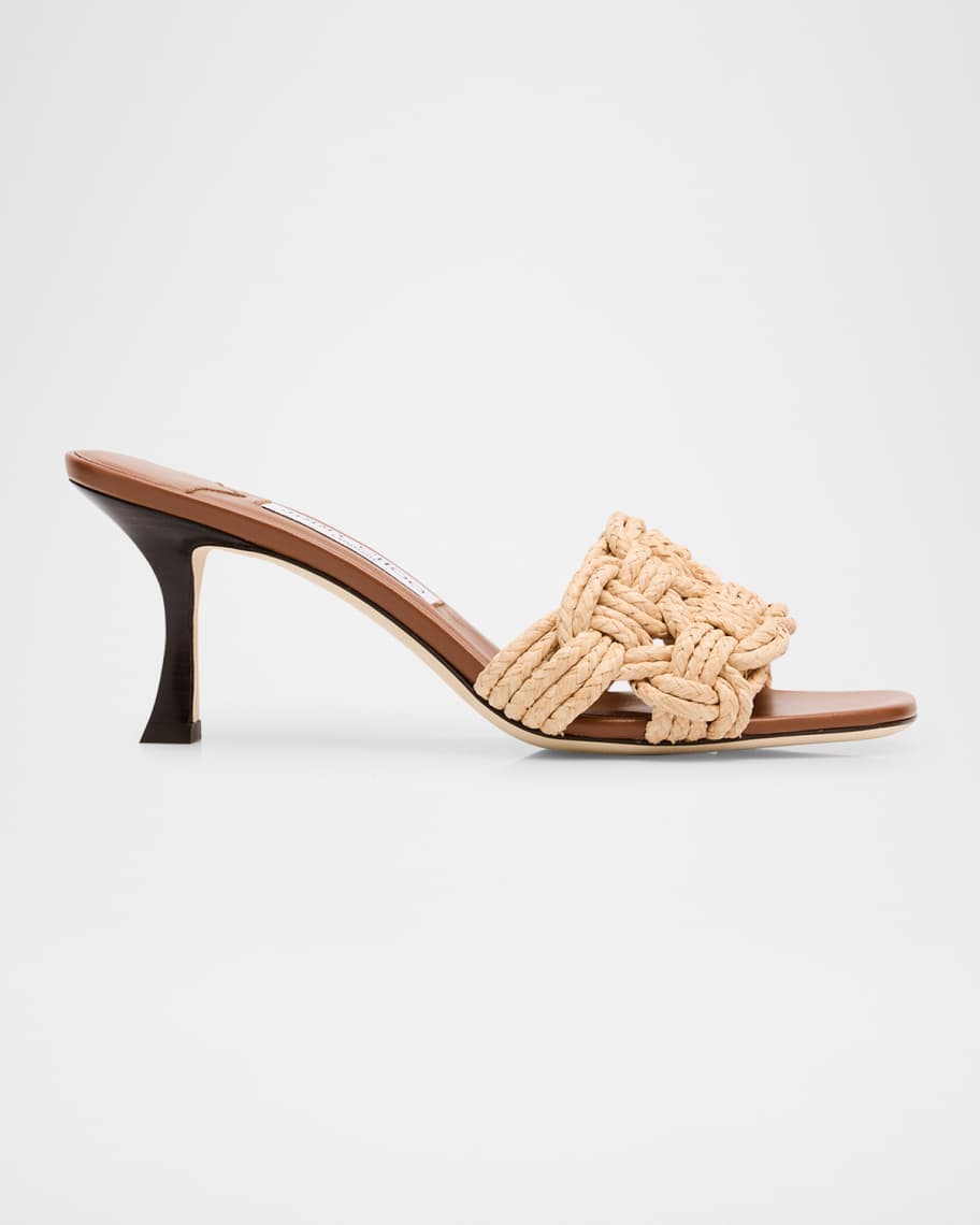 Jimmy Choo Chara 70 Crochet Sandals | Neiman Marcus