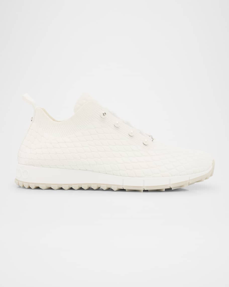 Veles Cotton Knit Pearly Stud Sneakers