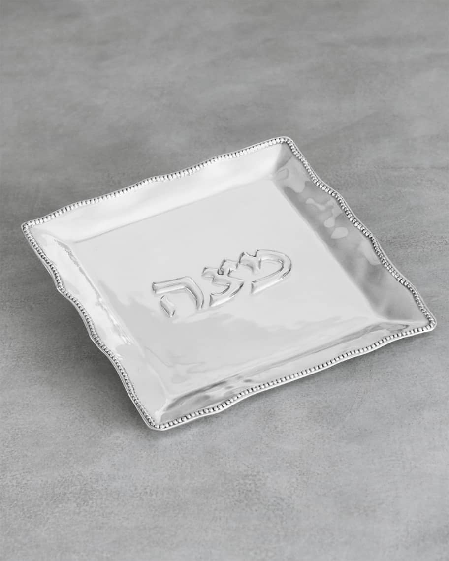 JUDAICA Matza Plate with Pearls