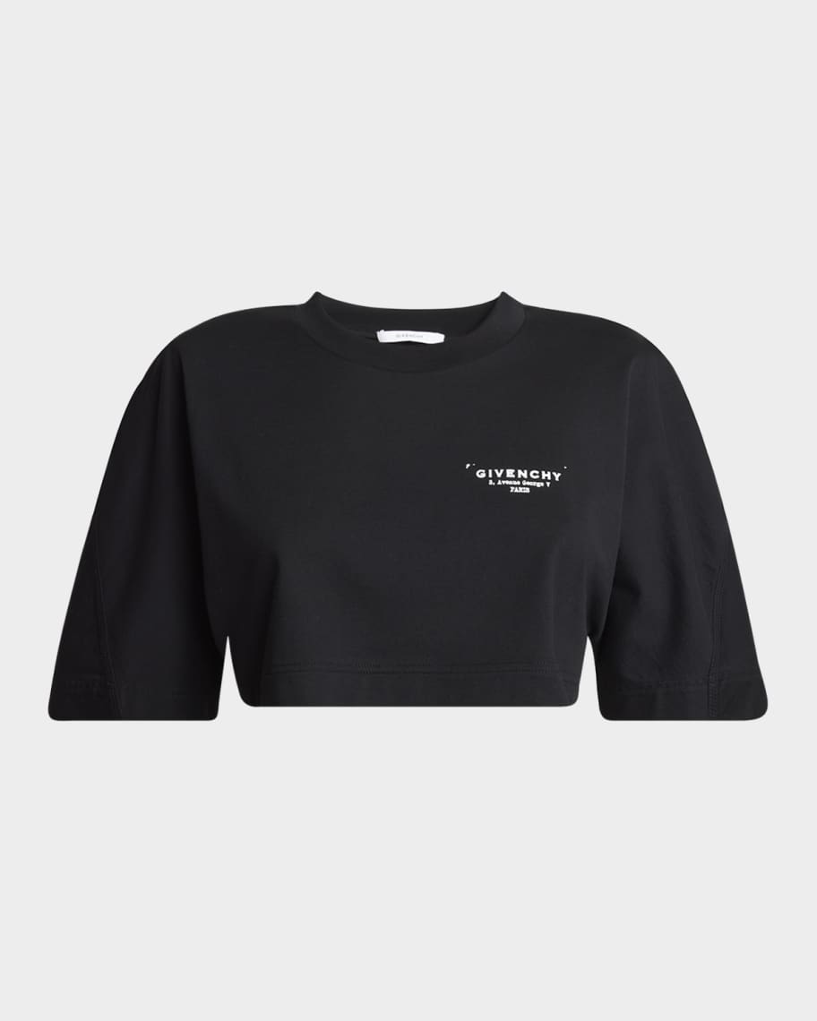 【関税＆送料込み】Givenchy Logo Cotton Cropped T-Shirt Givenchy Cropped T-Shirt In Cotton With Stripes | Saks Fifth
