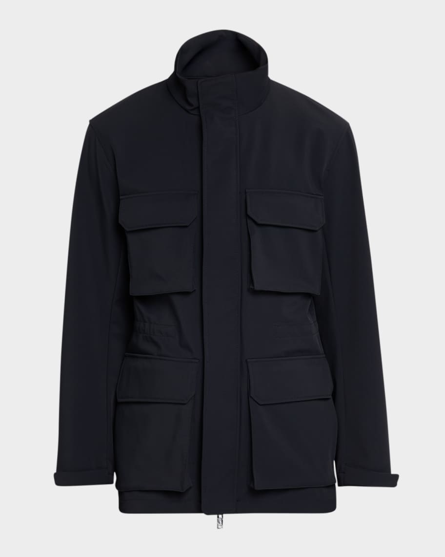 Emporio Armani Men's Nylon Four-Pocket Car Coat | Neiman Marcus