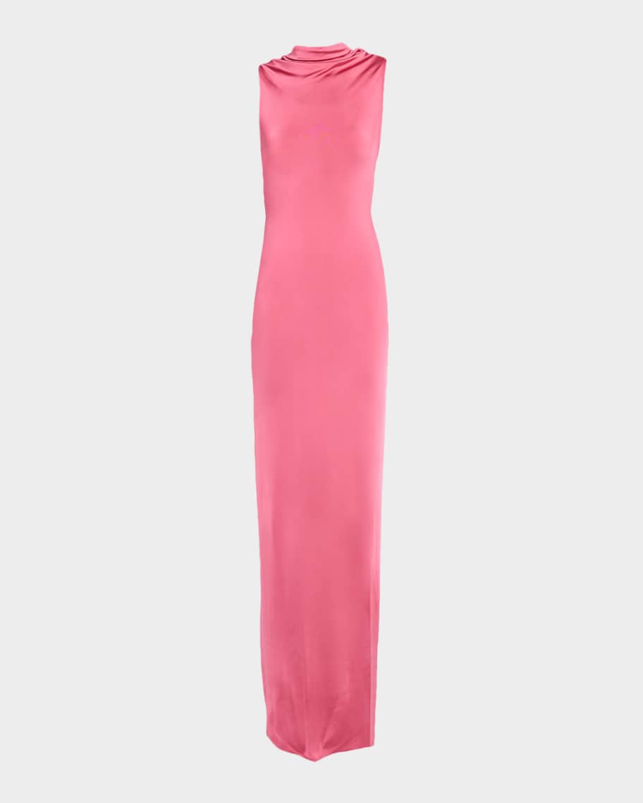 パーティードレス Victoria Beckham Sleeveless Twist Back Gown Victoria Beckham Draped Cutout Twist-Back Column Gown