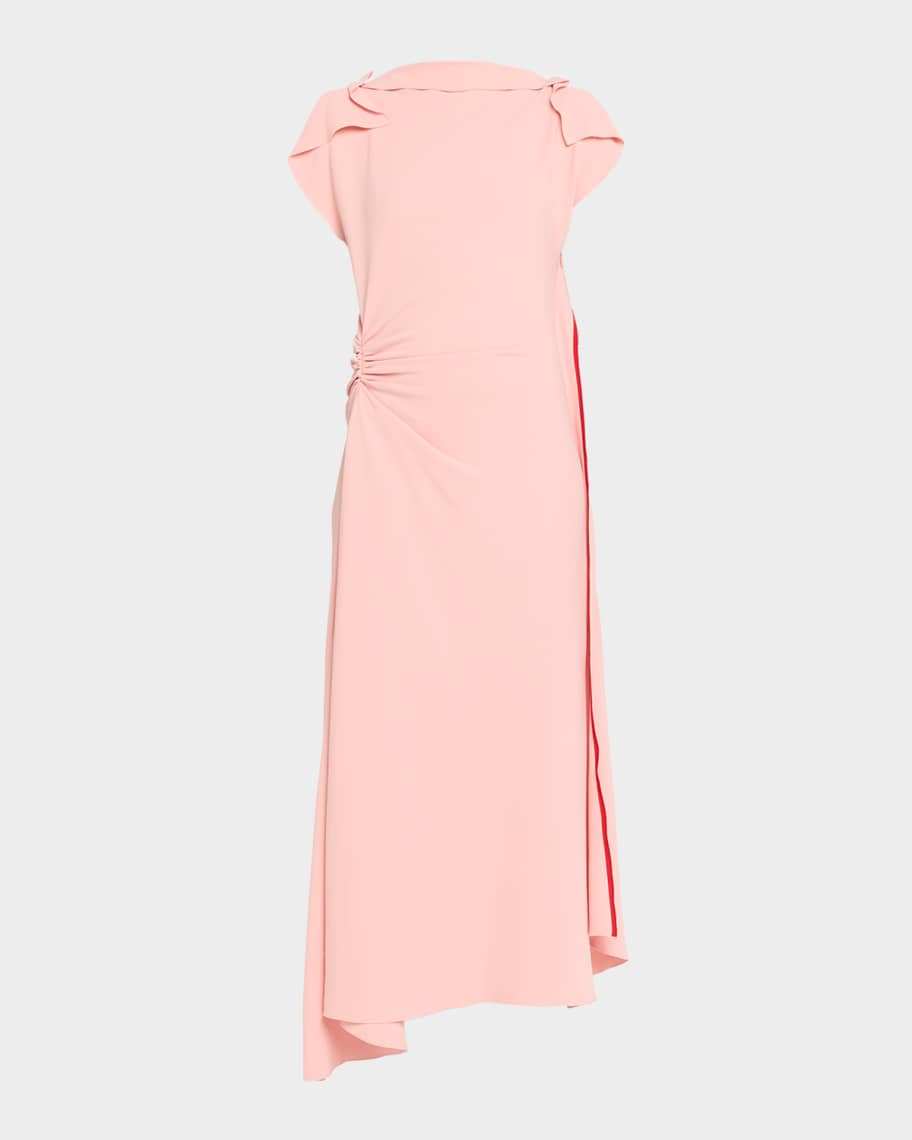 Victoria Beckham Drape Sleeve Midi Dress | Neiman Marcus
