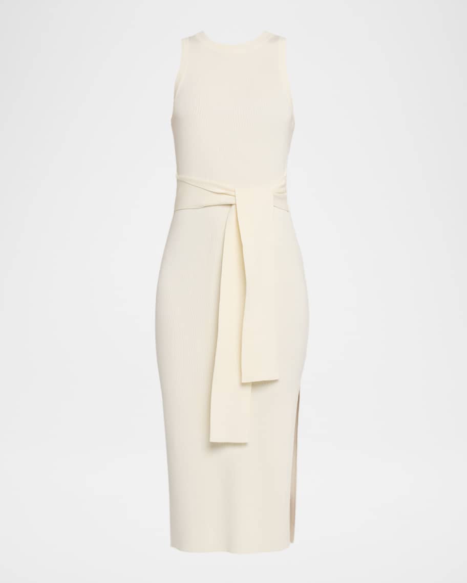 Toccin Piper Sleeveless Tie-Front Midi Dress | Neiman Marcus