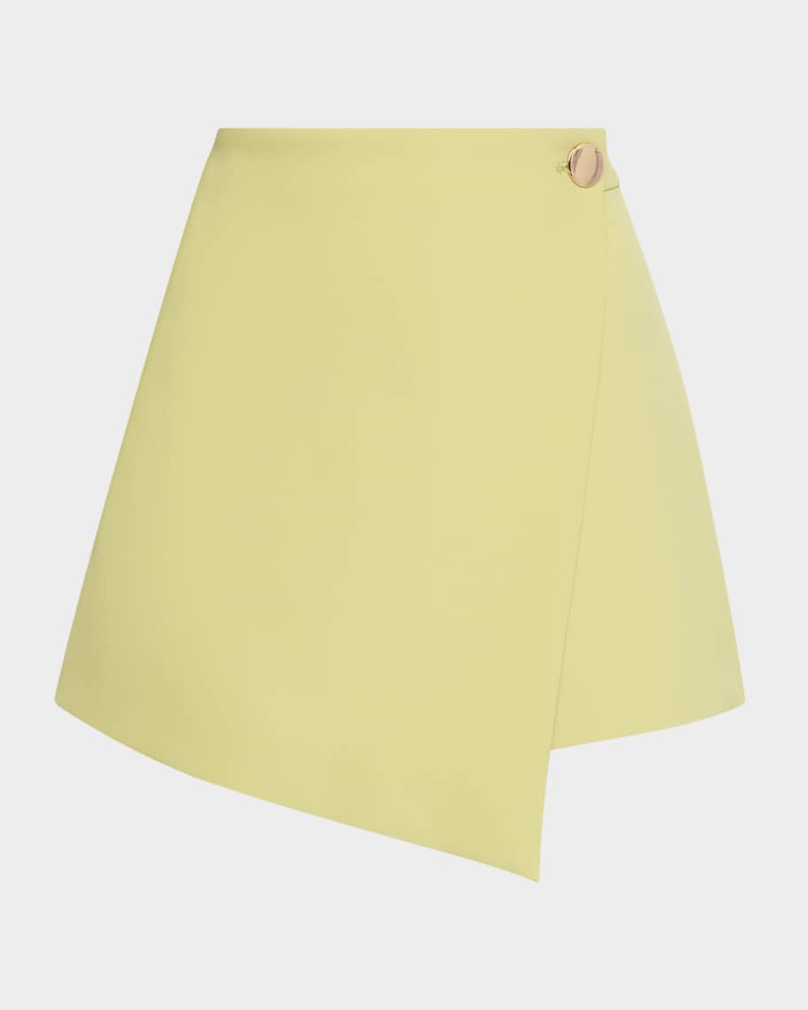 Herlipto Etoile Block Check Skort in beige, size M.