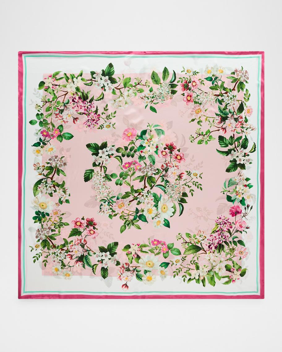 St. Piece Anna Double-Sided Floral Silk Scarf | Neiman Marcus
