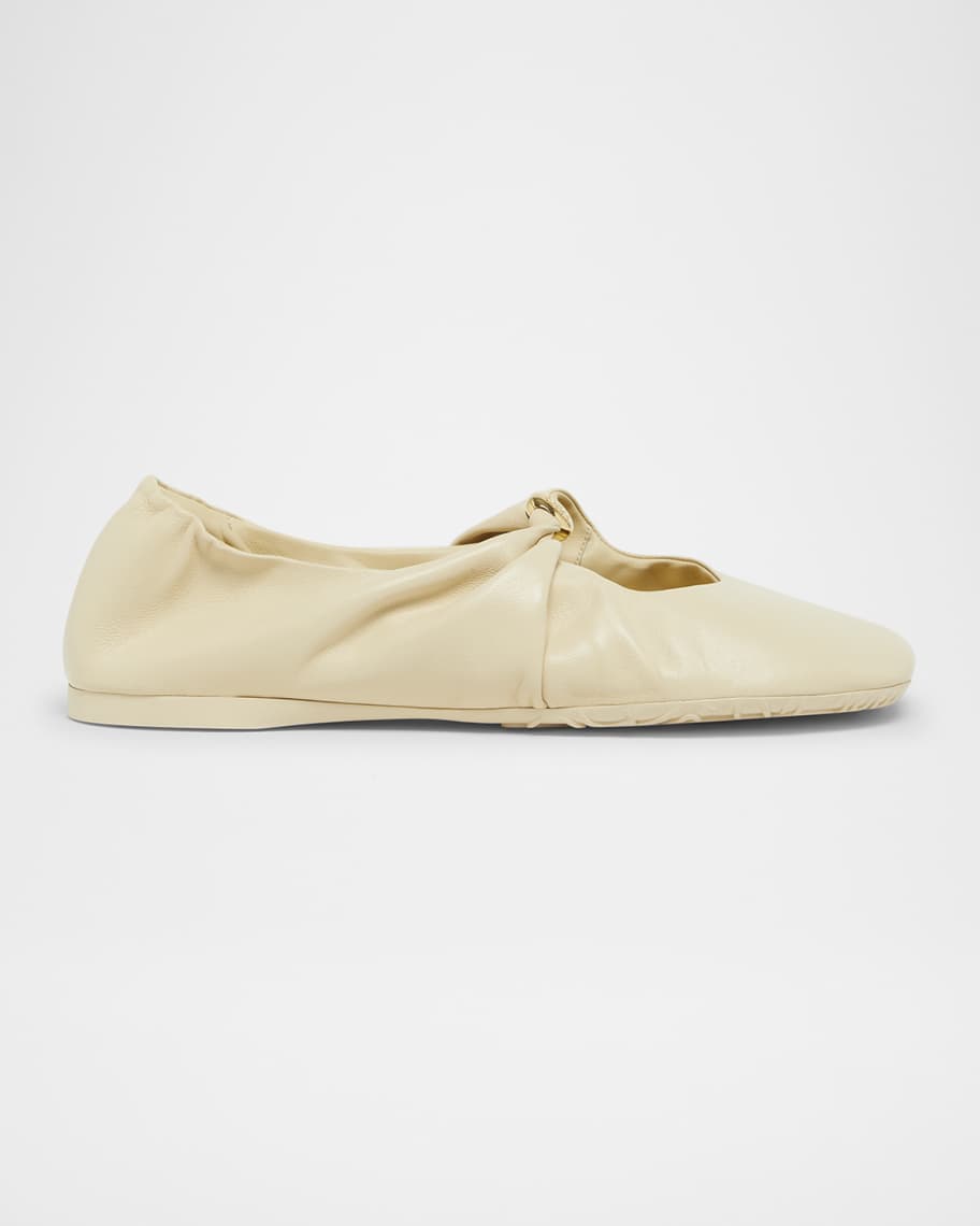 バレエシューズ LOEWE Pebble soft leather ballerinas L815466X46_1100_1F.jpg