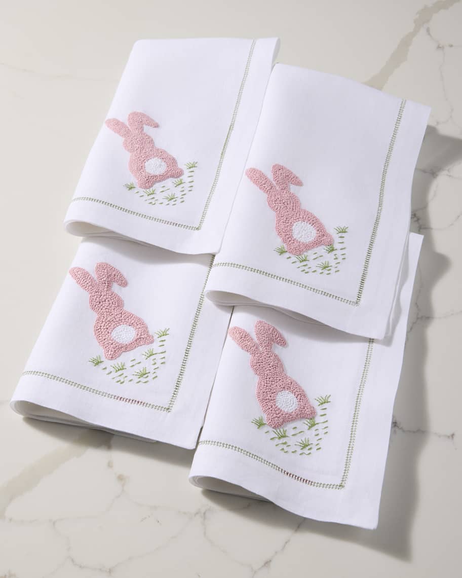 Cottontail Embroidered Napkins, Set of 4