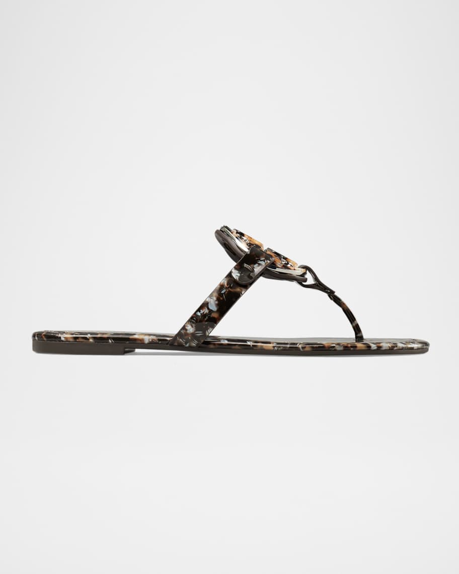 Tory Burch Miller Speckled Logo Thong Sandals | Neiman Marcus