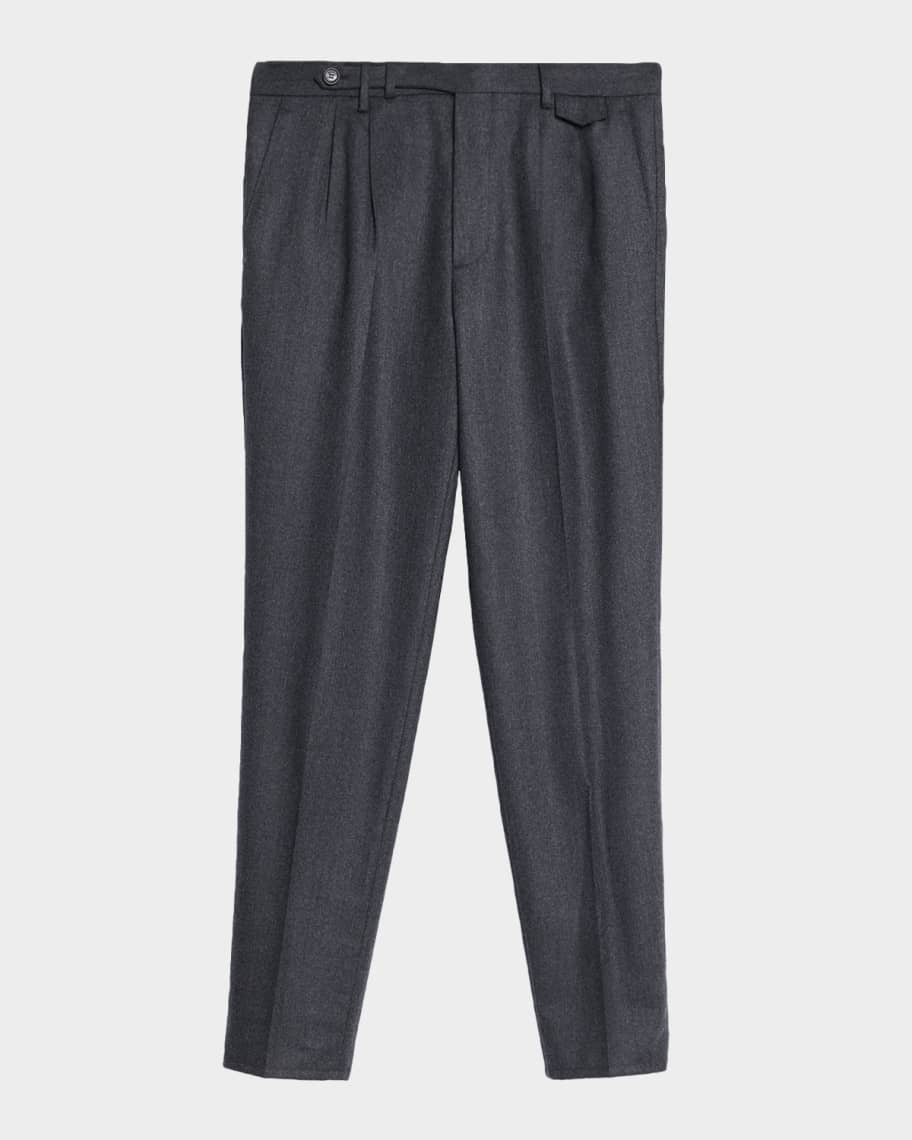 Brunello Cucinelli Men's Flannel Extended Waistband Double