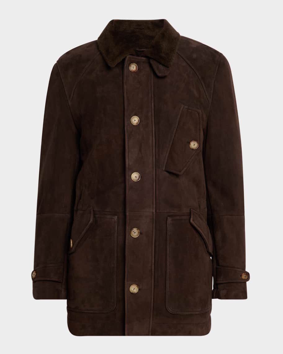 【関税&送料込】Brunello Cucinelli Parka In Misto Cotone Brunello Cucinelli Men's Shearling Lined Button-Front Parka