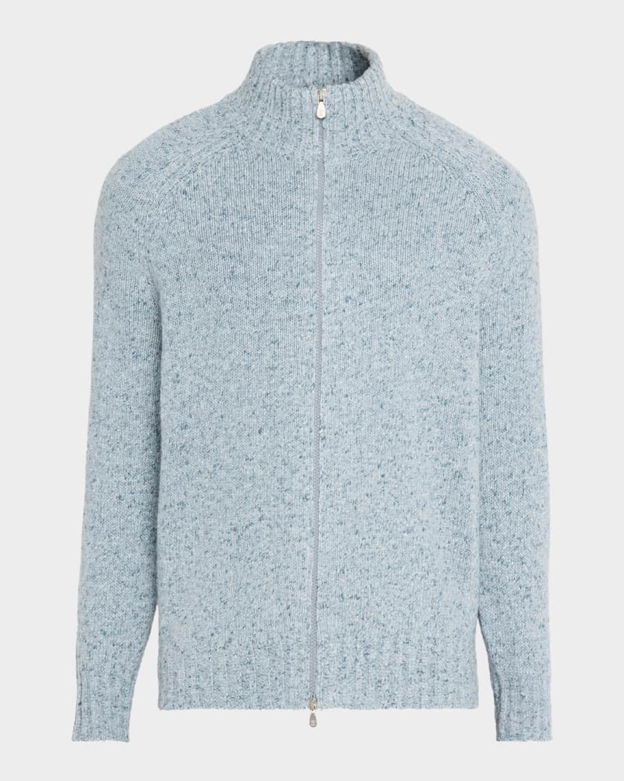 Brunello Cucinelli Men's Cashmere Zip Cardigan | Neiman Marcus