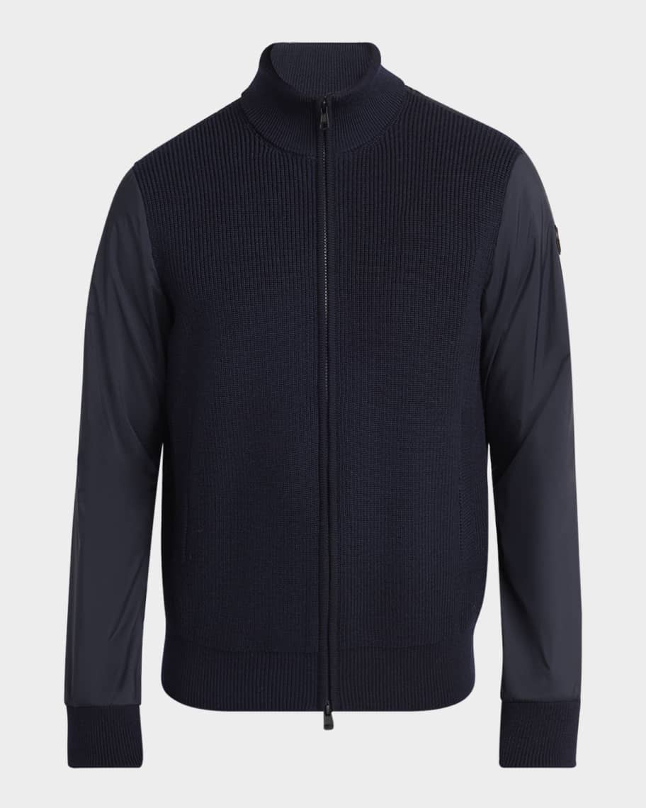 高質で安価 Moncler Men's Marcus Neiman | Jacket Full-Zip Ribbed Chinon ラッピング・包装