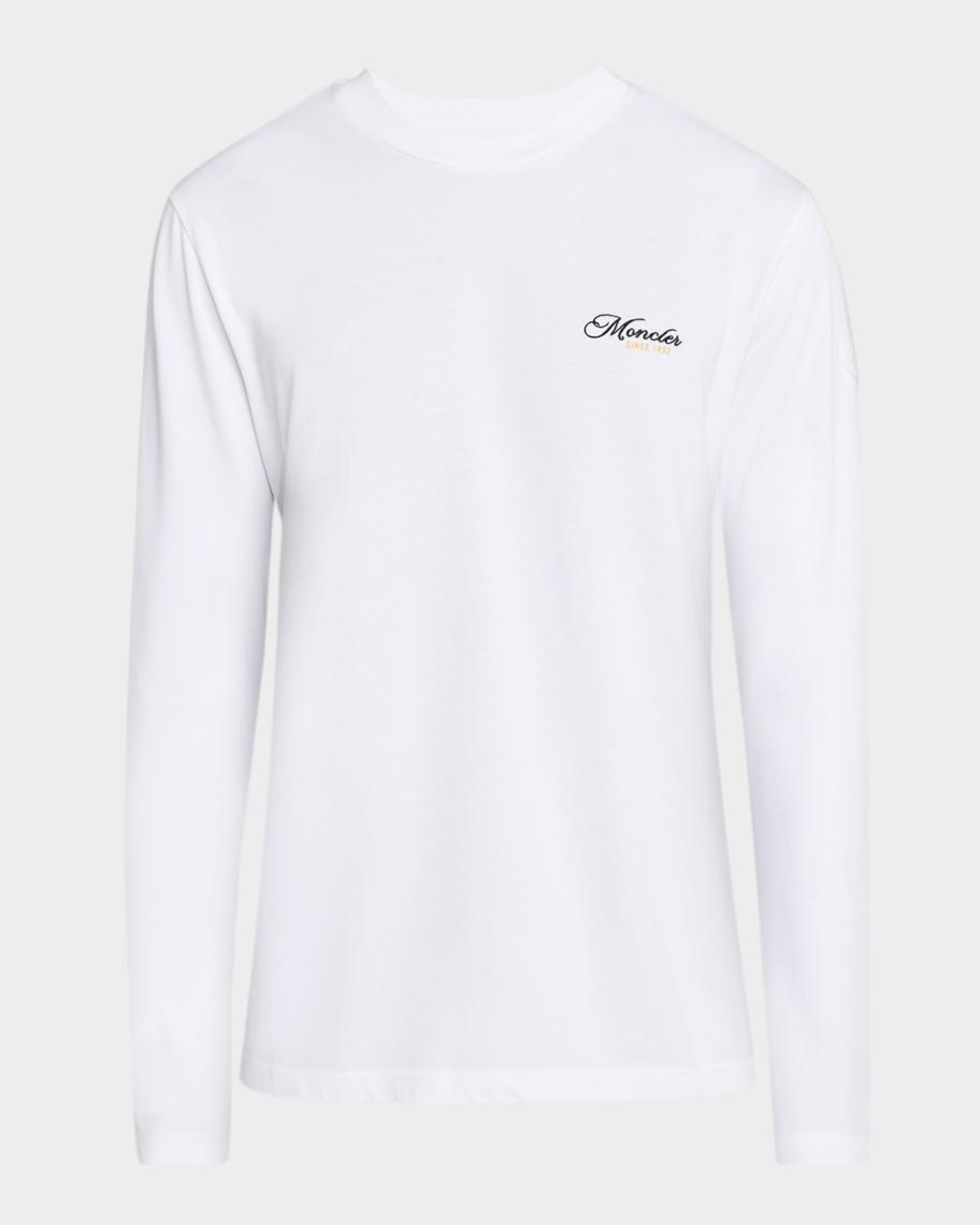 トップス MONCLER Long Sleeve T-Shirt White S Moncler Men's Heavyweight Long Sleeve T-Shirt | Neiman Marcus