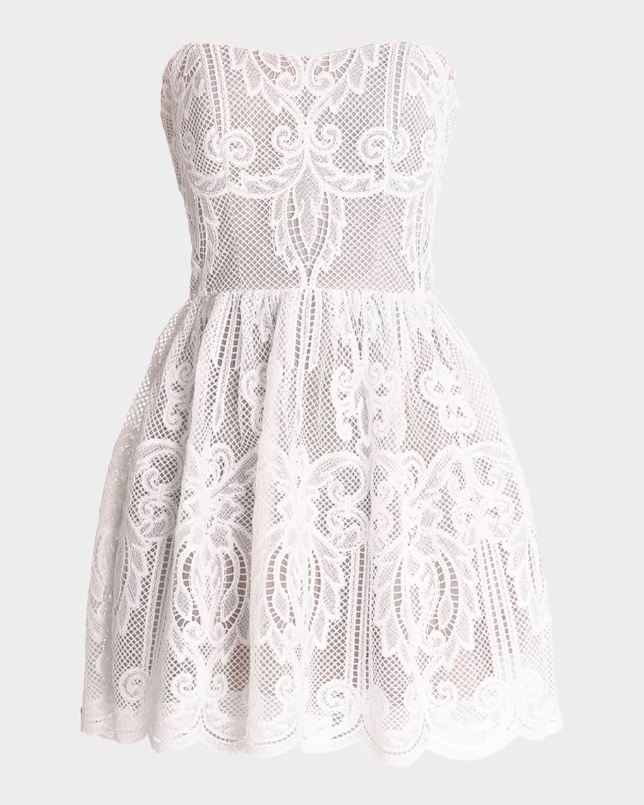 Dress The Population Sasha Dress - White-Nude - M