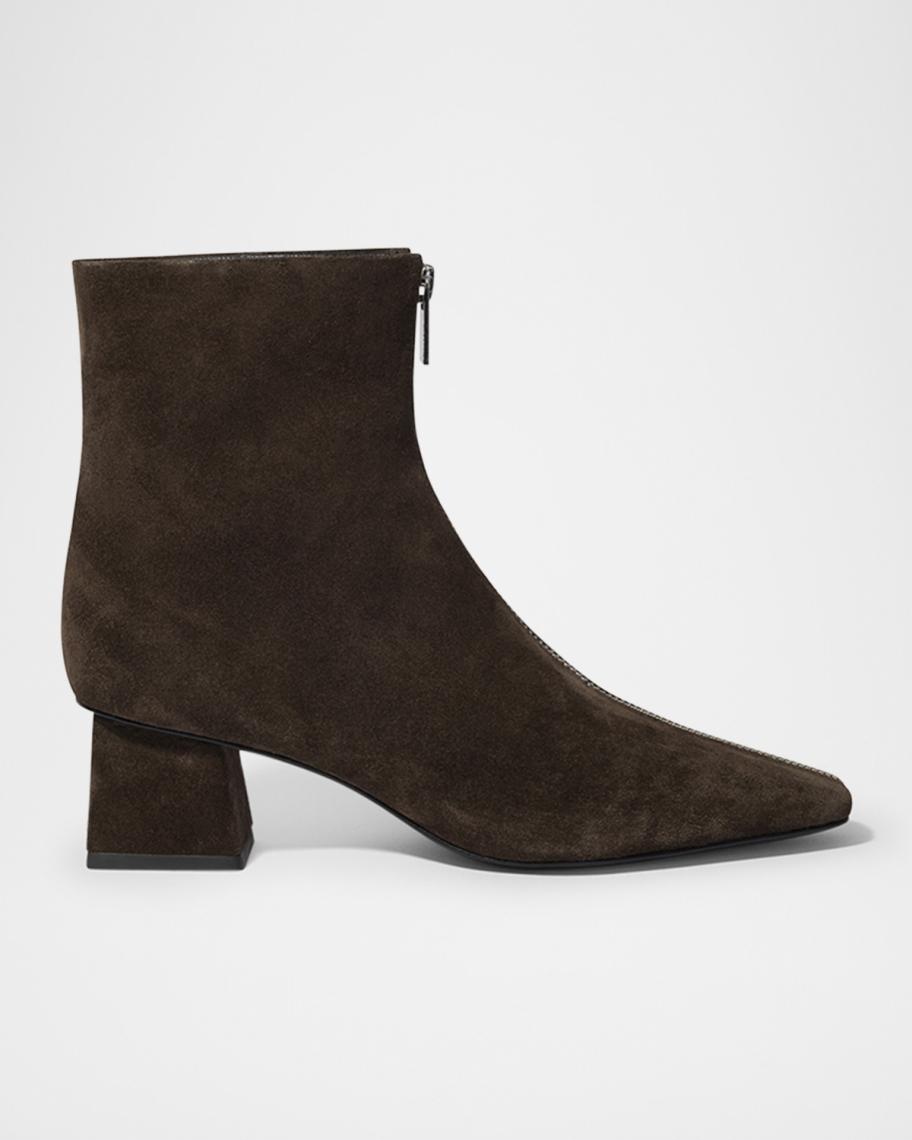 SIMKHAI Ryder Suede Zip Ankle Booties | Neiman Marcus