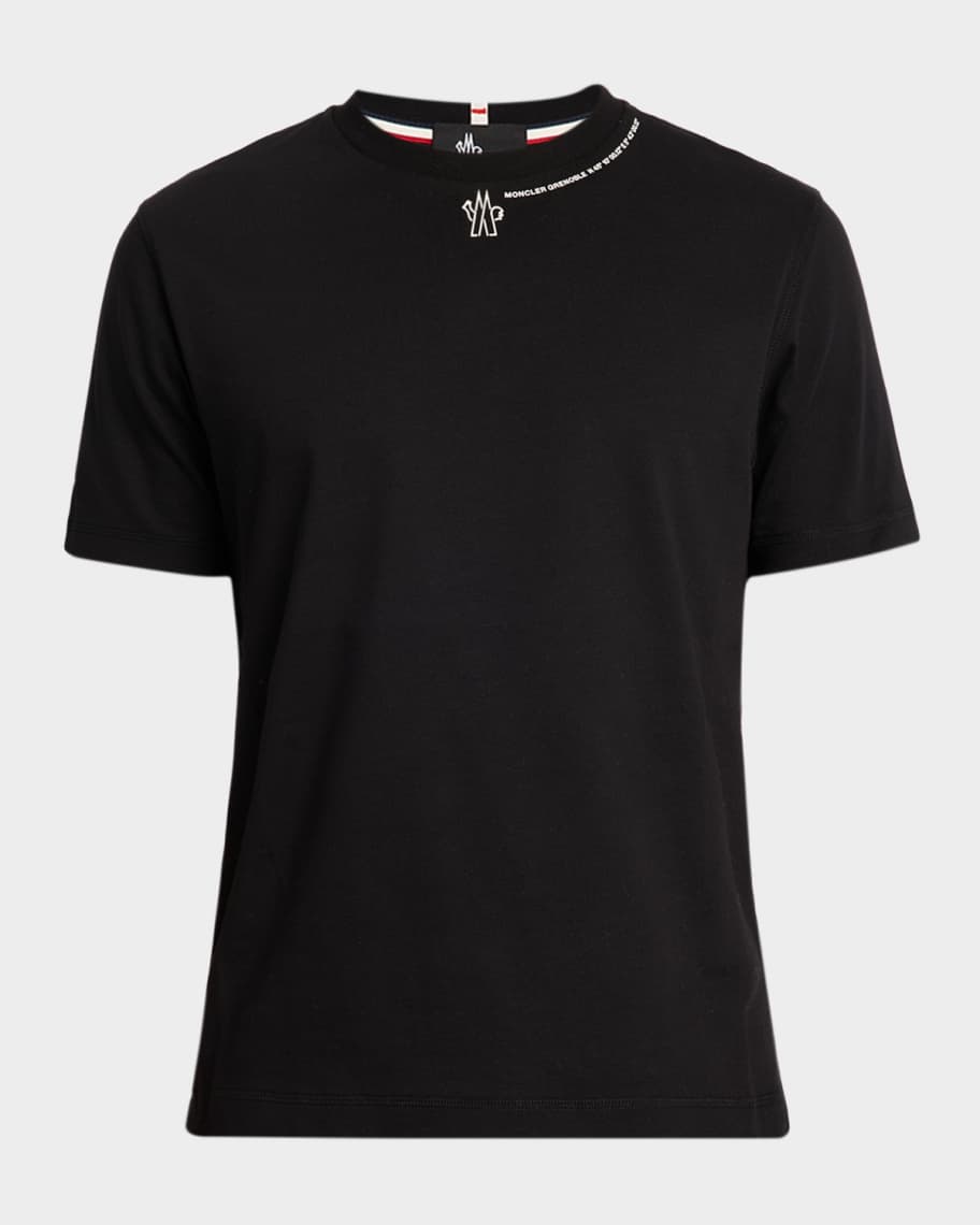 Moncler Grenoble Men's Cotton Logo Crewneck T-Shirt | Neiman Marcus