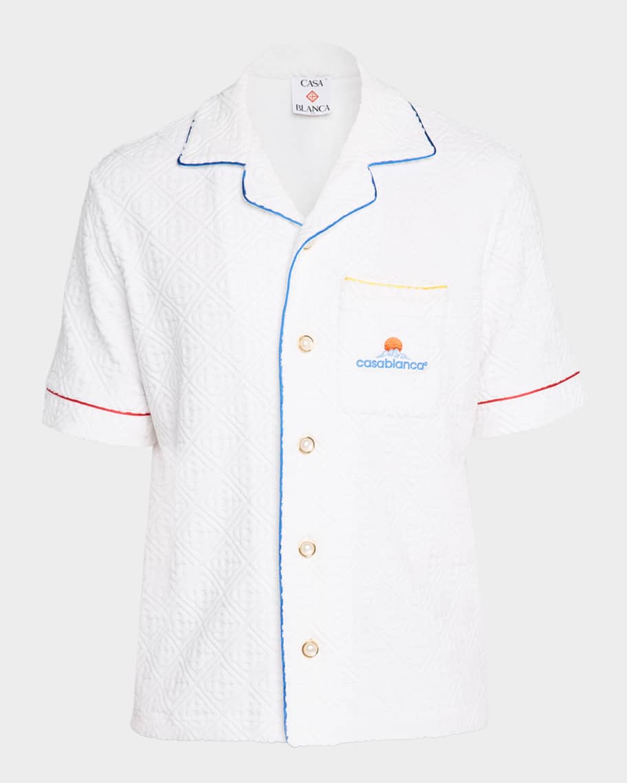 Tシャツ・カットソー Casablanca MENS TOWELLING\nMONOGRAM SHIRT CASABLANCA Men's Towelling Monogram Short-Sleeve Shirt