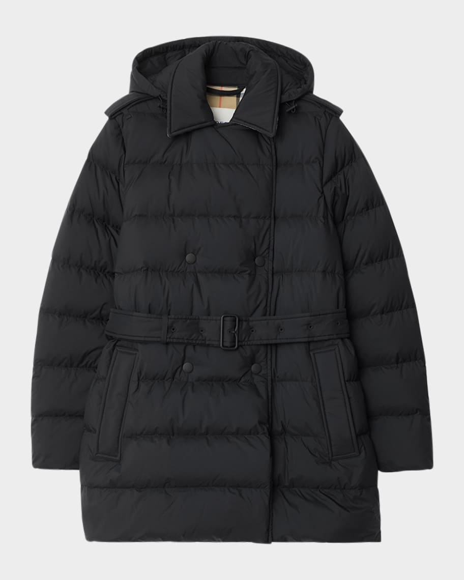 【BURBERRY】DETACHABLE HOOD DOWN-FILLED COAT BURBERRY Detachable hood nylon down-filled coat | Harvey Nichols