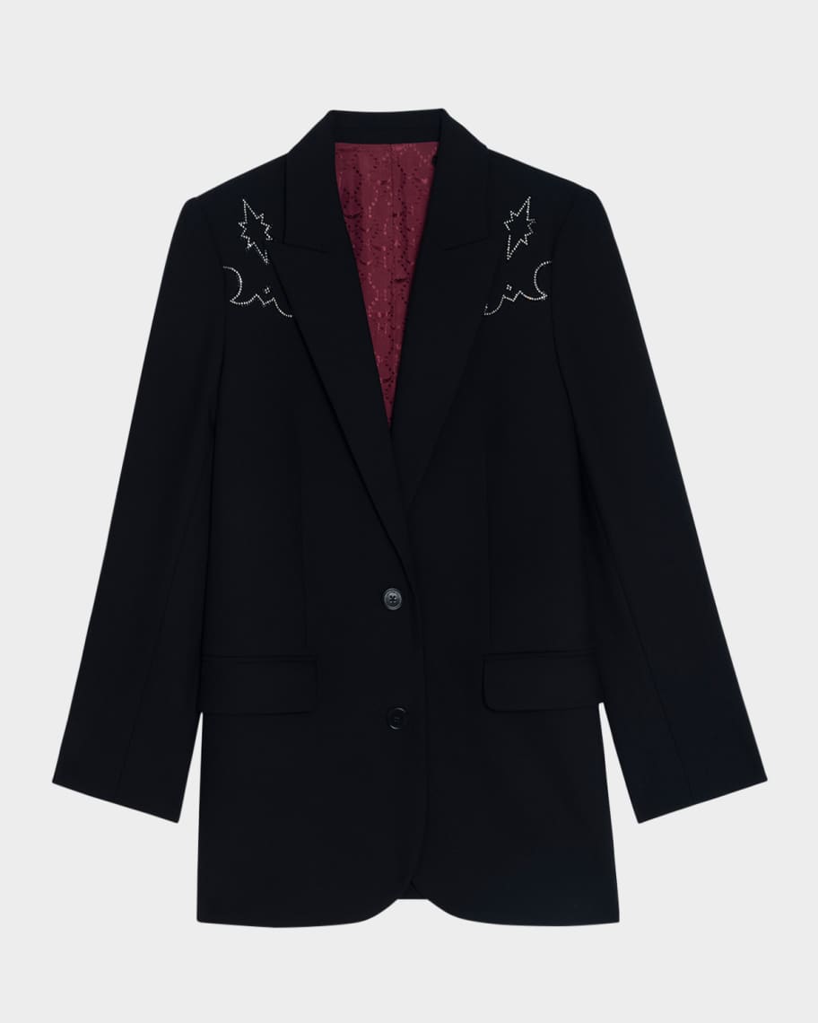 ジャケット ZADIG&VOLTAIRE VIVA STRASS WESTERN BLAZER Zadig & Voltaire Viva Strass Western Blazer | Neiman Marcus