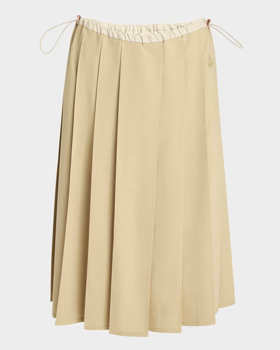 Moncler スカート Pleated Midi Skirt ★関税込 Moncler Pleated Drawstring Midi Skirt | Neiman Marcus