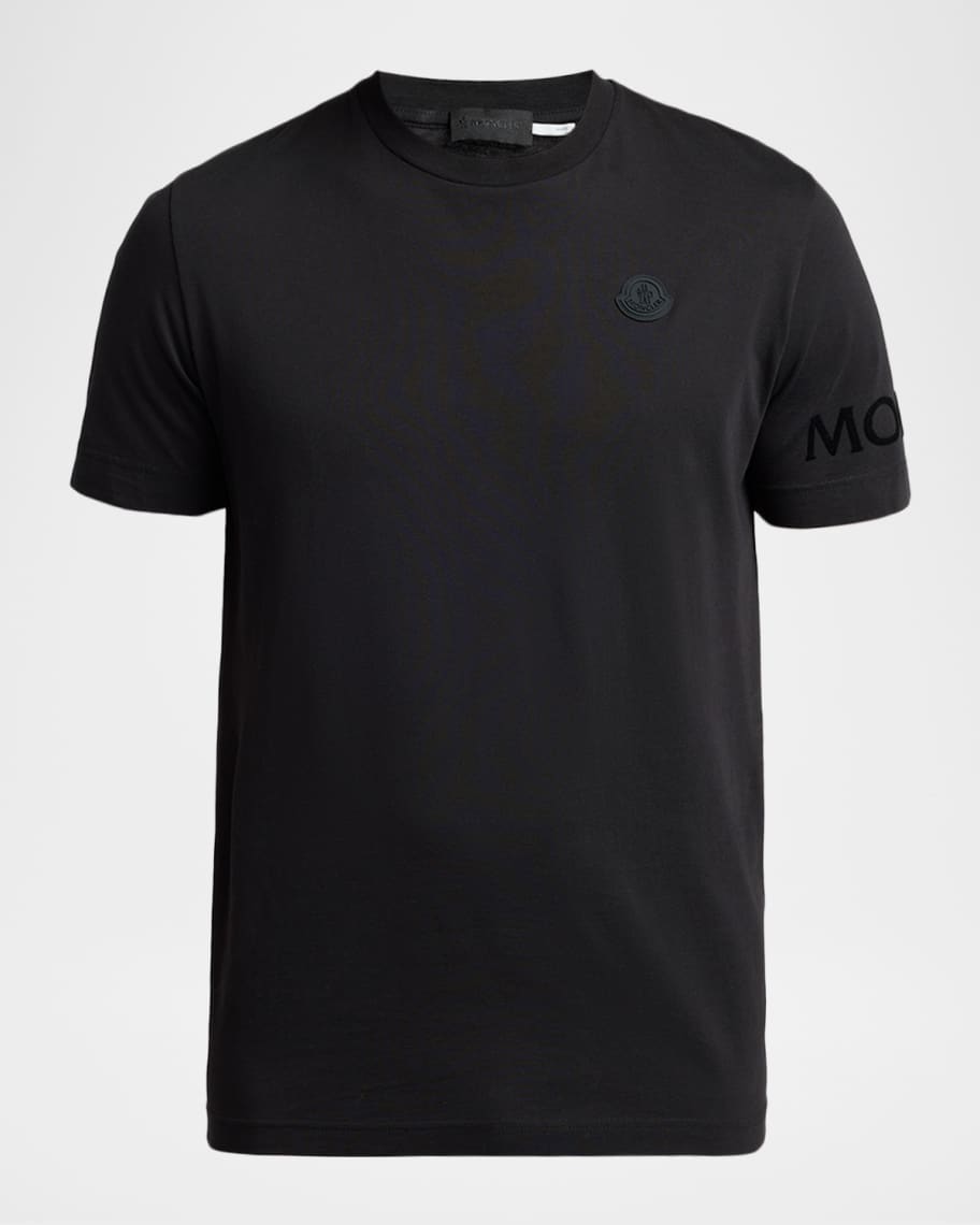 Moncler Men's Washed Cotton Logo T-Shirt | Neiman Marcus