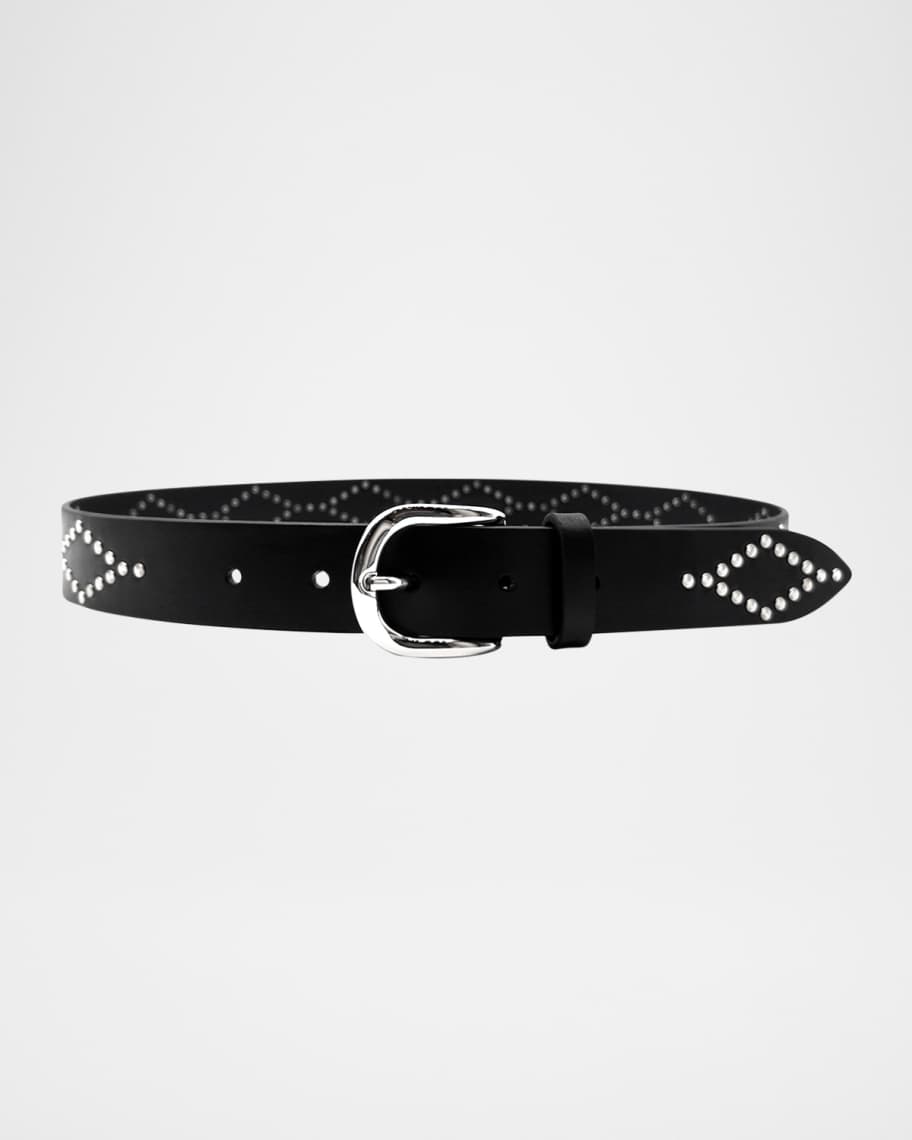 Isabel Marant Liliana Studded Leather Belt | Neiman Marcus