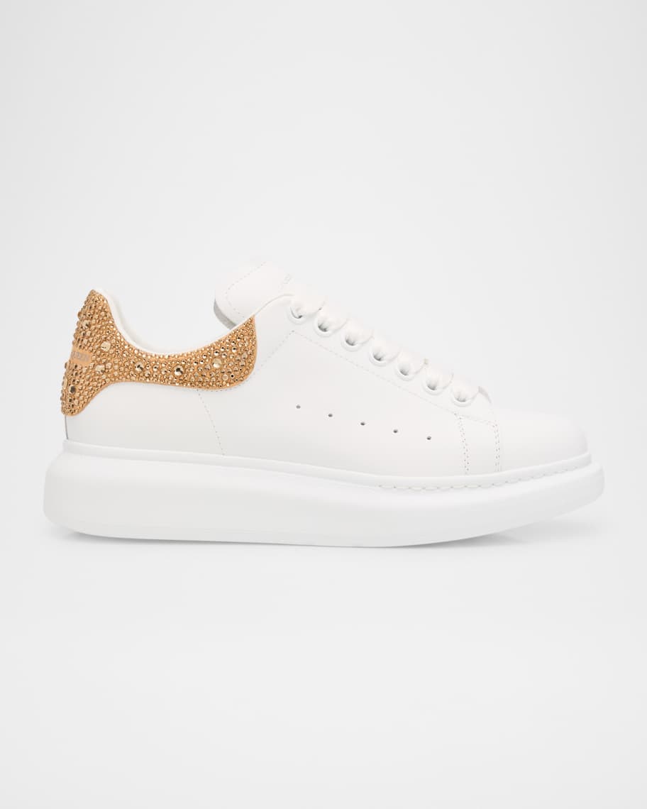McQueen Snakeskin-Print Leather Oversized Low-Top Sneakers