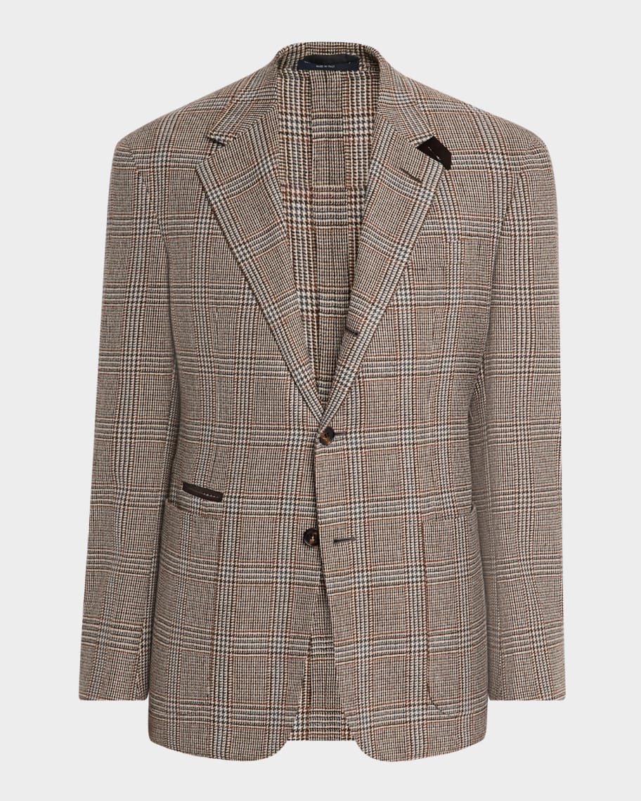 極美品・近年✨ドゥーズィエムクラス　Glen Check coat　リネン100 dunhill Men's Wool and Cashmere Glen Plaid Sport Coat | Neiman Marcus