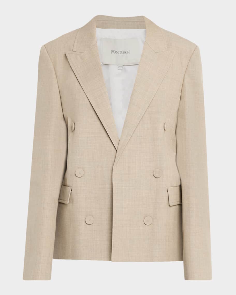 JW Anderson Double Breasted Tailored Wool Jacket | Neiman Marcus
