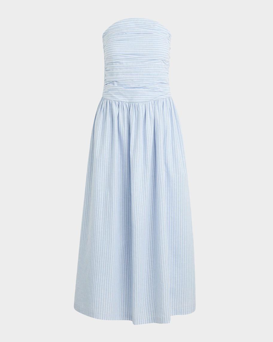 joe's jeans the reina strapless linen blend midi dress The Reina Maxi Dress