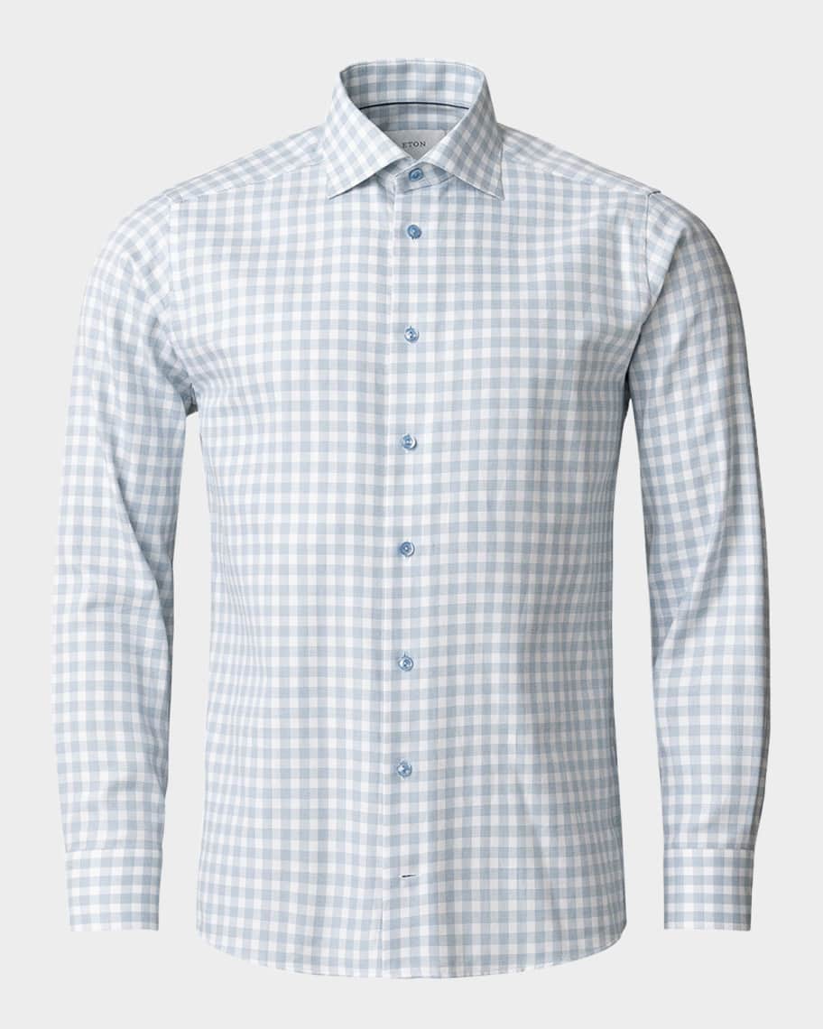 eton men's contemporary fit signature twill dress shirt reviews Eton Check Signature Twill Dress Shirt | Contemporary fit