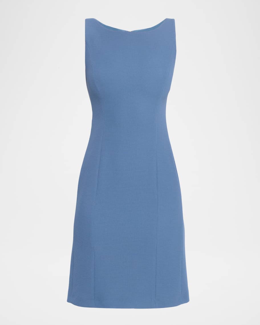 Emporio Armani Sleeveless High-Neck Waffle Dress