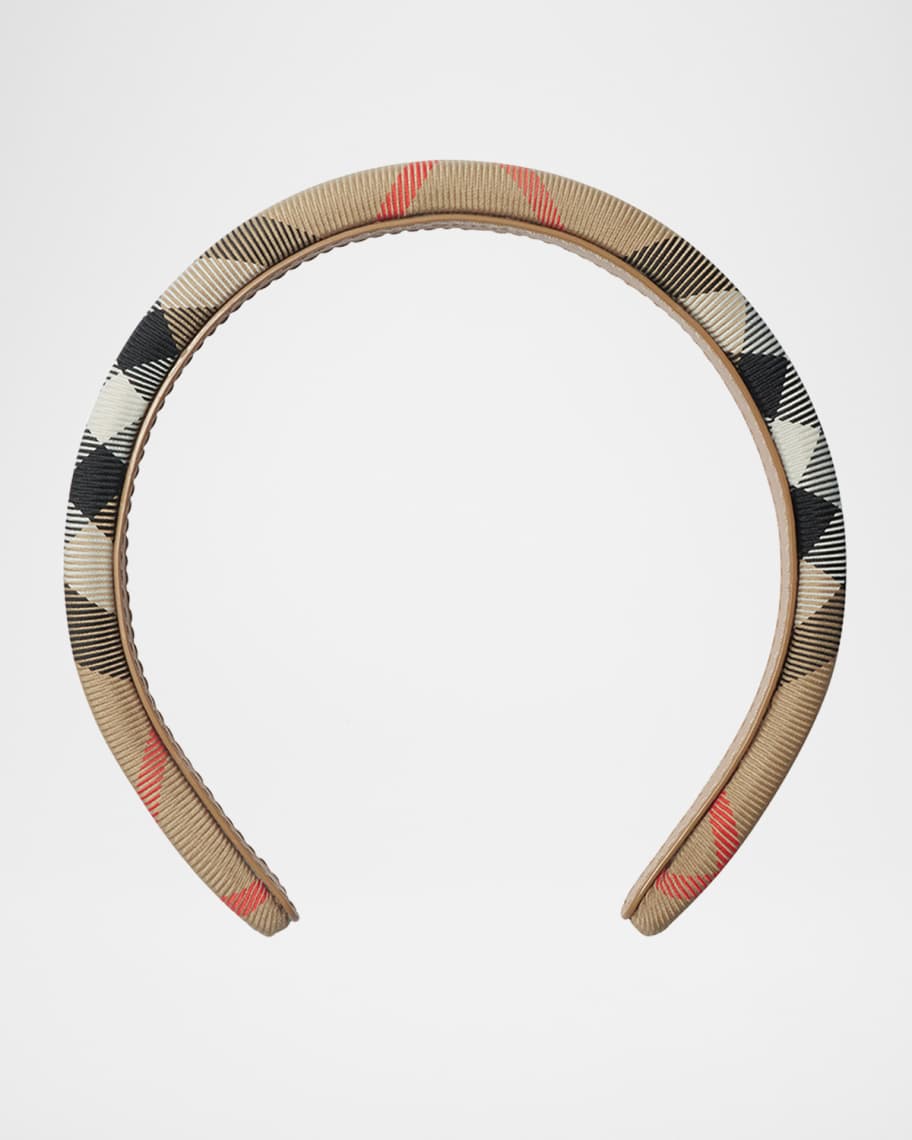 Burberry Girl's Check Classic Headband | Neiman Marcus