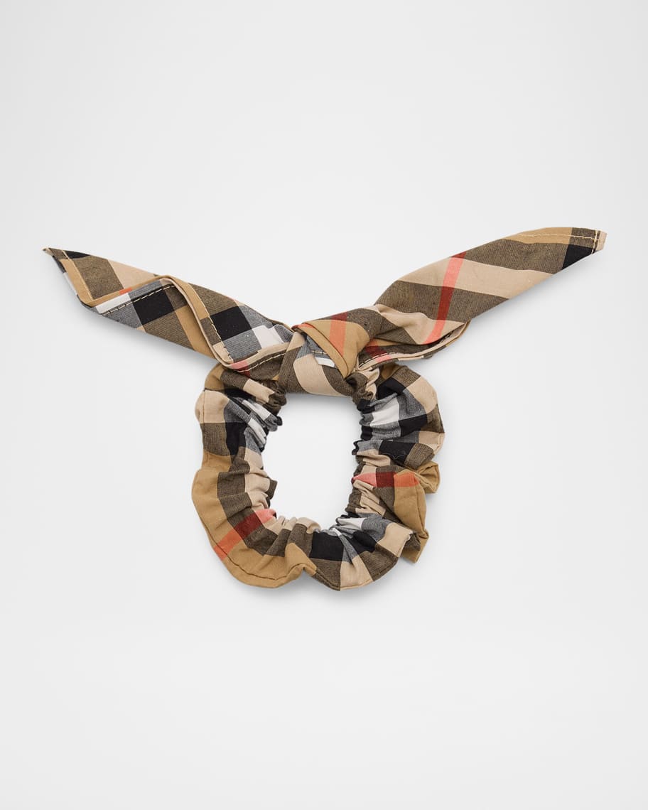 Burberry Girl's Cotton Check Hair Tie | Neiman Marcus