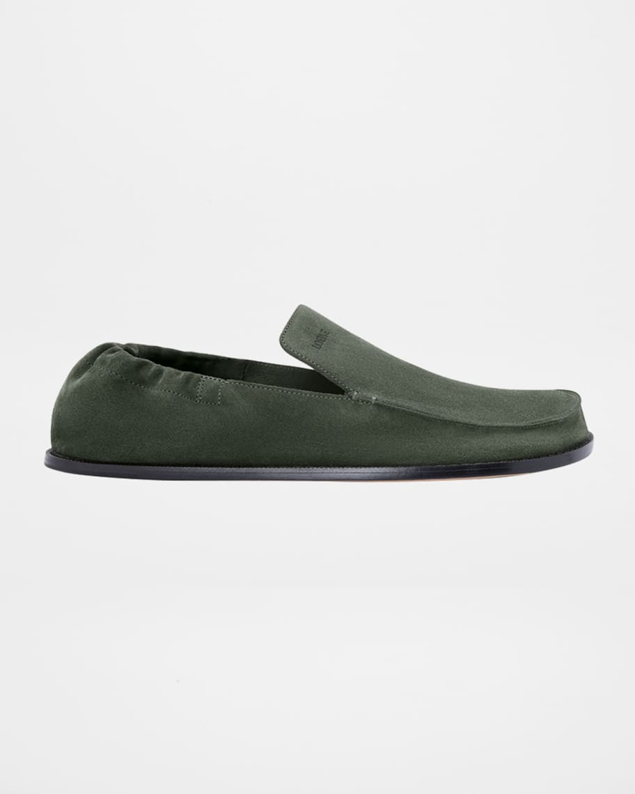 Loewe Men's Flex Suede Moc-Toe Loafers