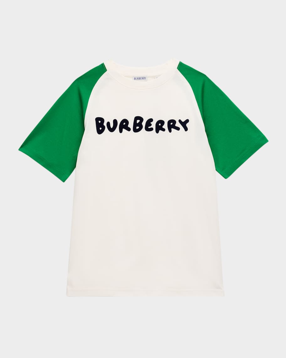 Burberry Boy's Cedar Logo-Print Raglan T-Shirt, Size 3-14 | Neiman