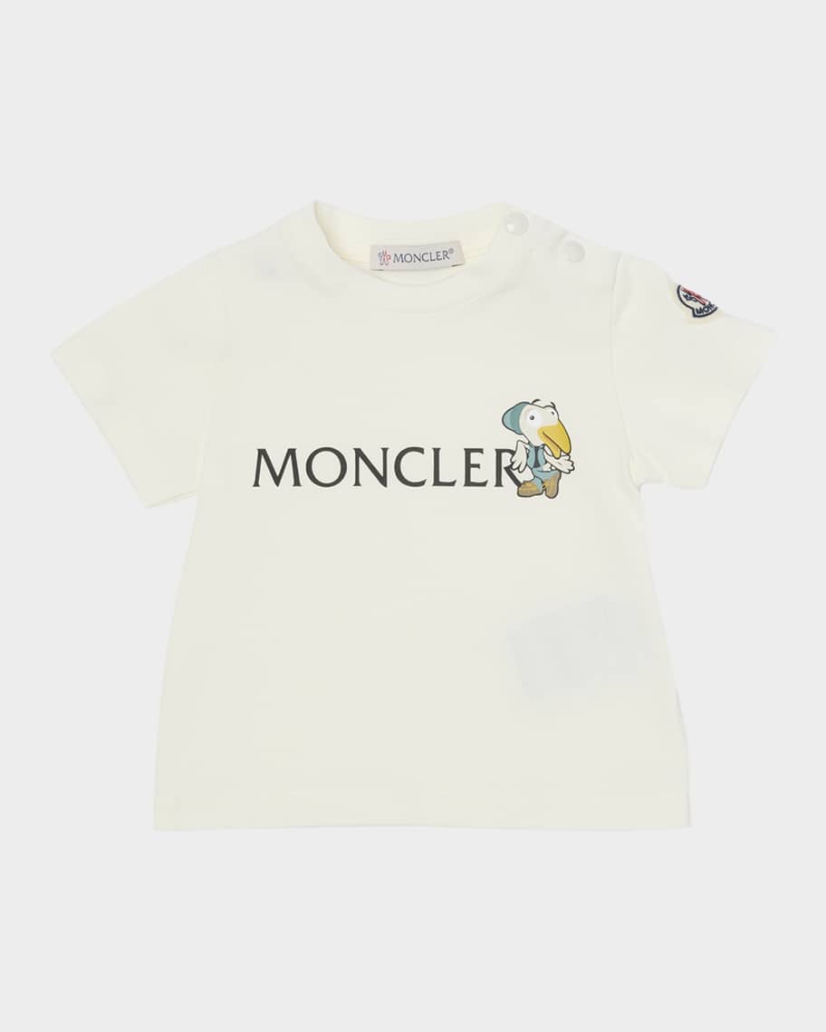 Moncler Boy's MonDuck Logo-Print Short-Sleeve T-Shirt, Size 3M-3