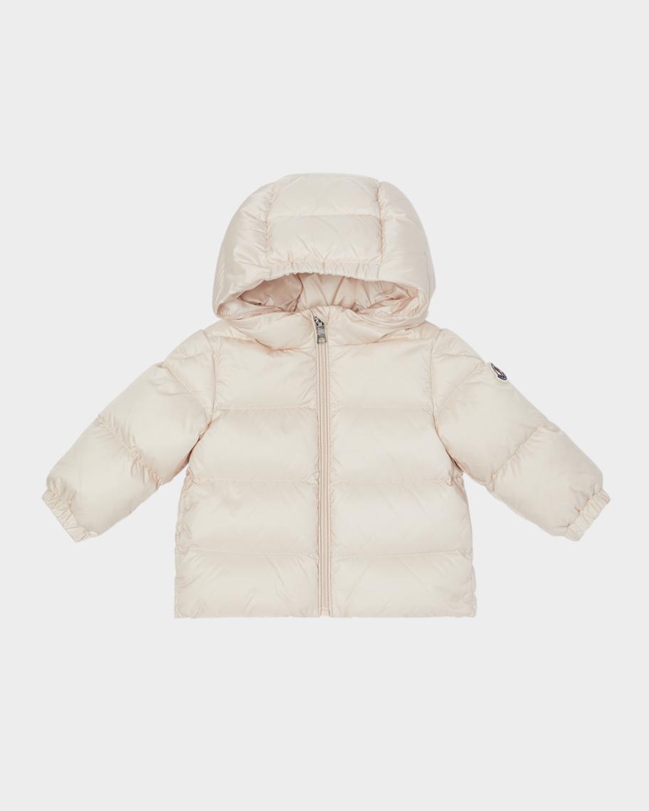 Moncler Girl's Sharon Long Season Hooded Down Jacket, Size 6M-3