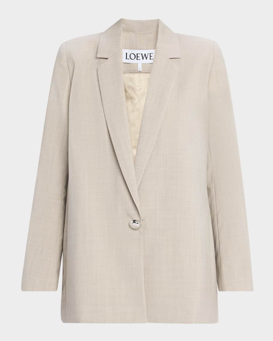 Loewe Pebble Button Single-Breasted Wrap Blazer | Neiman Marcus
