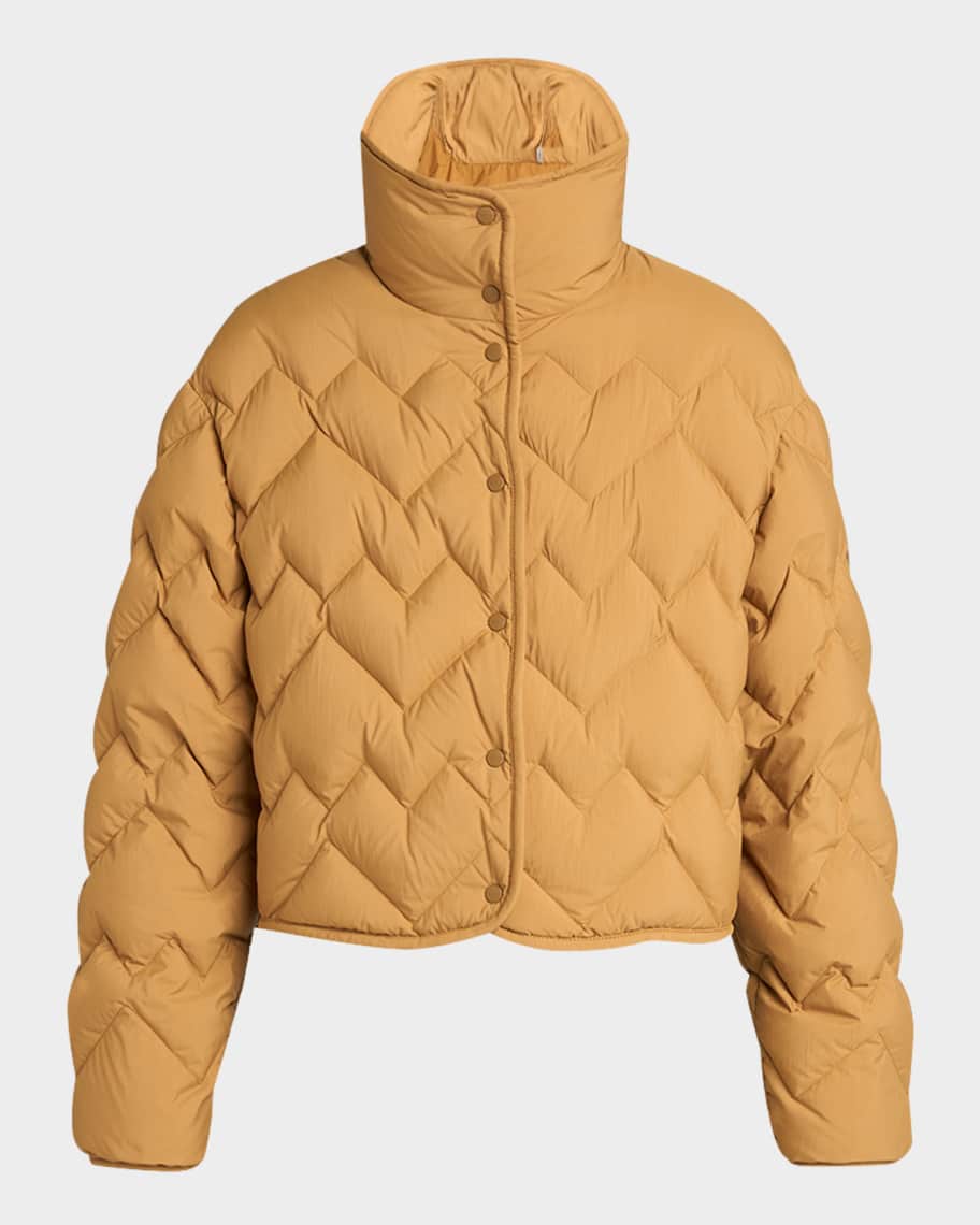 家具 MONCLER Moncler Senevee Chevron-Quilted Short Down Jacket | Neiman Marcus
