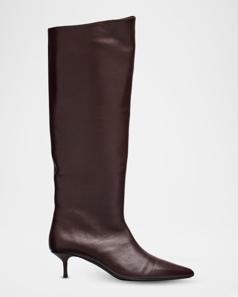 STAUD Sebastian Leather Knee-High Boots | Neiman Marcus