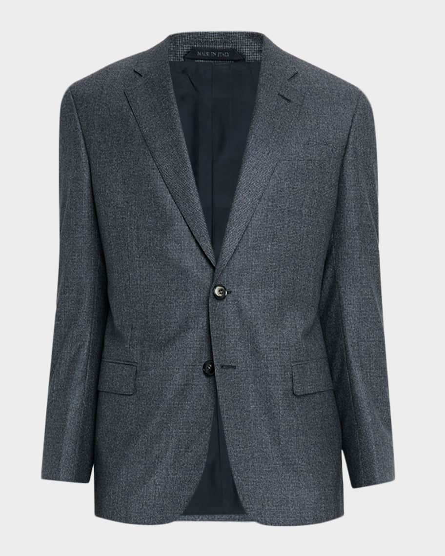 Giorgio Armani Men's Wool Micro-Houndstooth Two-Piece Suit