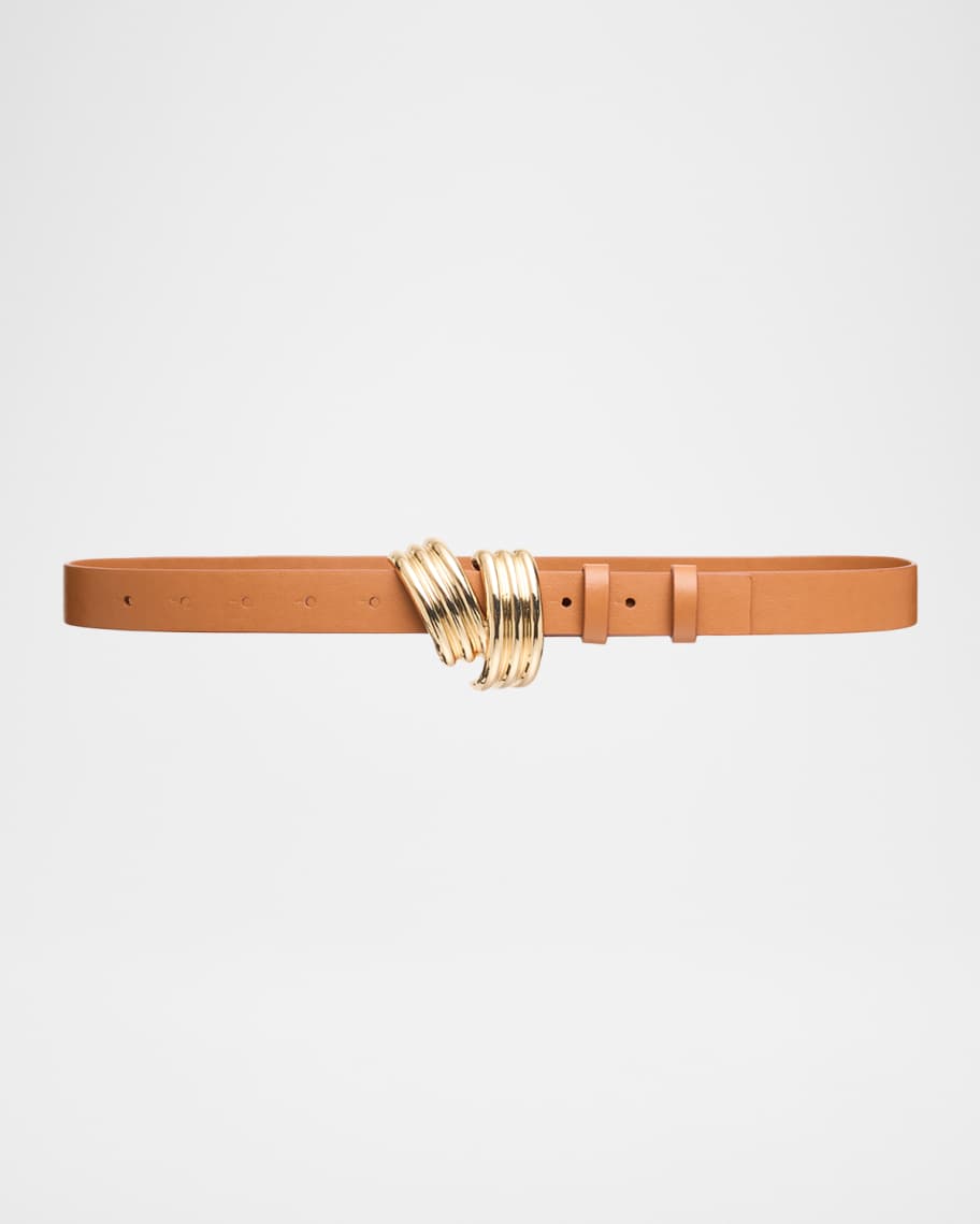 Brandon Maxwell Edythe Swirl Leather Belt | Neiman Marcus